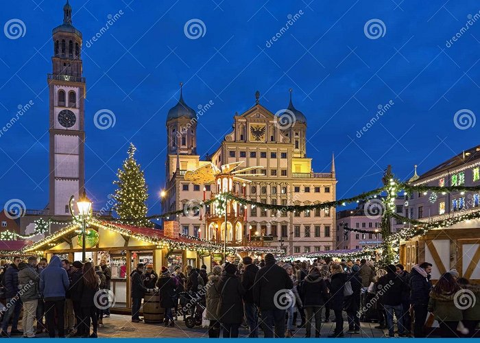 Rathausplatz Christmas Market in Augsburg, Germany Editorial Image - Image of ... photo