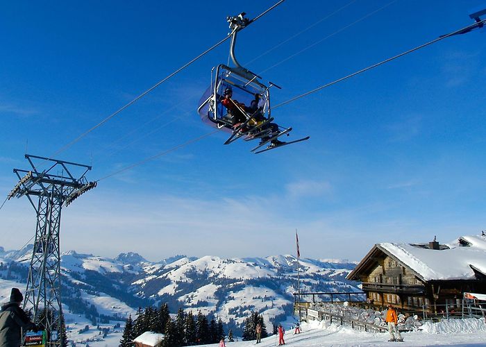 Ski Lift Schonried Horneggli Evening in a mountain hut | Switzerland Tourism photo