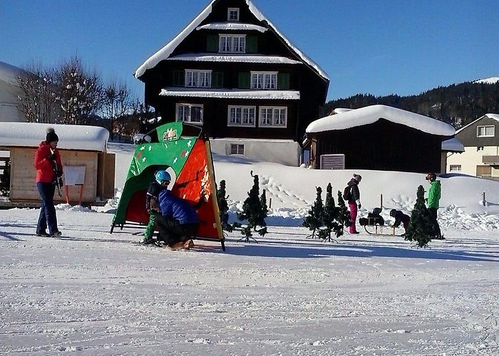 St. Johannisberg Winter Kinderland mit Karussell und Zauberteppich (Oberiberg ... photo