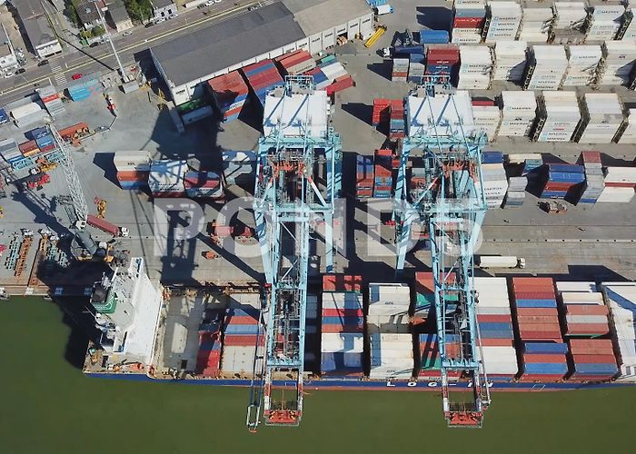 Harbor of Navegantes Itajai Port in Southern Brazil | Stock Video | Pond5 photo
