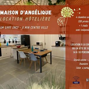 La Maison D'Angelique - Colocation Hoteliere A 150M Gare Tgv- Grande Cuisine Equipee & Salon - Fibre - Netflix Niort Exterior photo