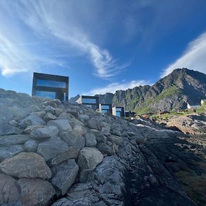 High End Sea Cabins At A In Lofoten Moskenes Exterior photo
