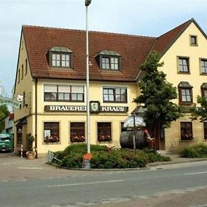 Brauerei Gasthof Kraus Hotell Hirschaid Exterior photo