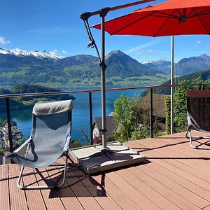 Cozy House Above Lake Lucerne In Car-Free Vitznau Mittlerschwanden At Mount Rigi Railway Villa Exterior photo