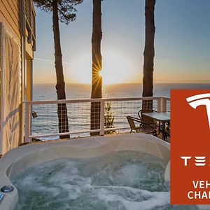 Breathtaking Oceanview! By Oceanviewhottubs Oceanfront! Shelter Cove Ca Tesla Ev Station Lägenhet Exterior photo