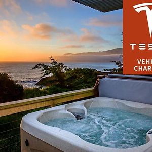 Magnificent Oceanview By Oceanviewhottubs Oceanfront! Shelter Cove, Ca Tesla Ev Station Lägenhet Exterior photo