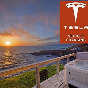 Exquisite Oceanview! By Oceanviewhottubs Oceanfront! Shelter Cove, Ca Tesla Ev Station Lägenhet Exterior photo